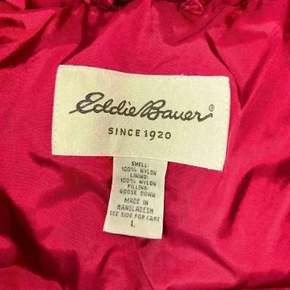 Eddie Bauer  Goose Down Vest Women’s Petite L Insulated Puffer vest w/pockets - Picture 5 of 6